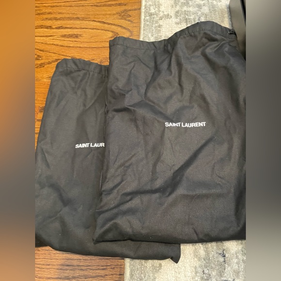 Yves Saint Laurent Black and Gold Sandals - Picture 4 of 5